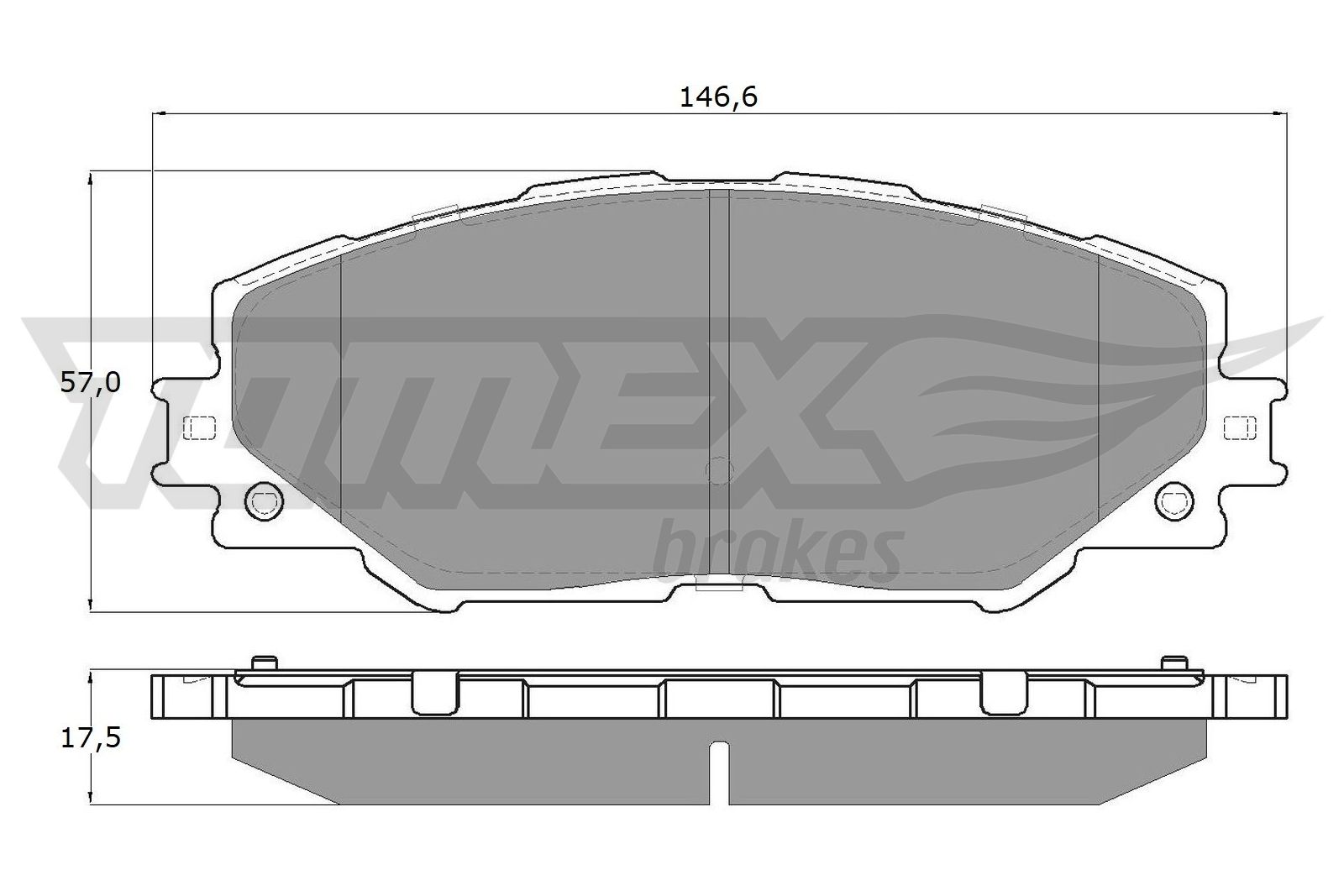 Sada brzdových platničiek kotúčovej brzdy TOMEX Brakes